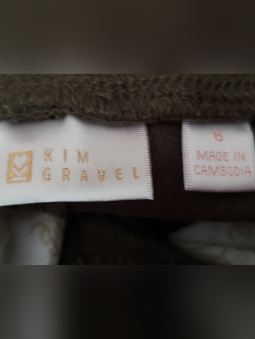 Kim Gravel Jean Style Pants, Size 6, Not Used, Army Green - Picture 7 of 7